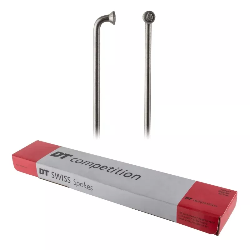 DT Swiss Competition Spoke: 2.0/1.8/2.0mm 264mm J-bend Silver Box of 1